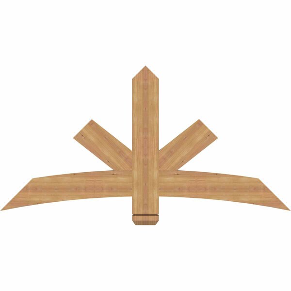 Ekena Millwork Alberta Smooth Timber Gable Bracket, Western Red Cedar, 60"W x 30"H x 1 1/2"D x 5 1/2"F, 12/12 Pitch GBW060X30X0206ALB00SWR - main